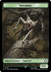Radiation // Squirrel Double-Sided Token [Fallout Tokens] Magic: The Gathering