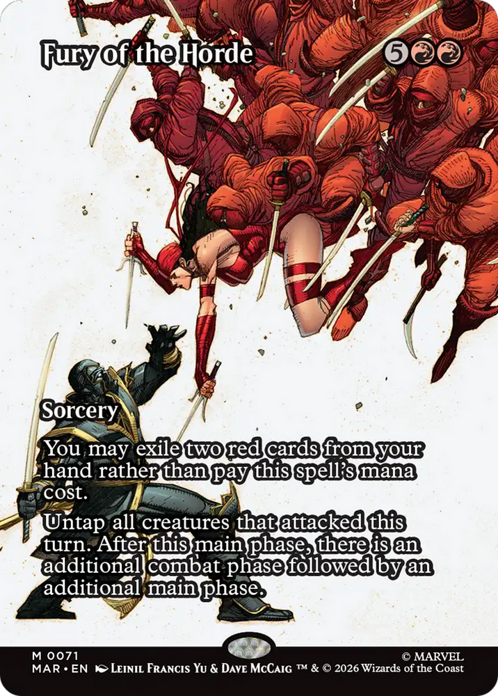 Fury of the Horde (Borderless) [Marvel Universe: Eternal-Legal] Magic: The Gathering