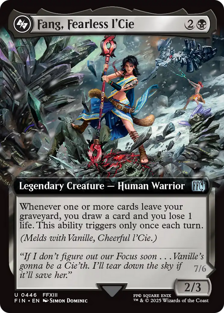 Fang, Fearless l'Cie (Extended Art) [FINAL FANTASY] Magic: The Gathering
