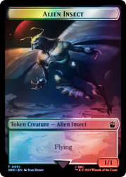 Dalek // Alien Insect Double-Sided Token (Surge Foil) [Doctor Who Tokens] Magic: The Gathering