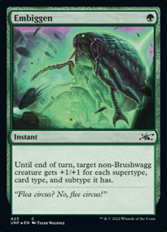 Embiggen (Galaxy Foil) [Unfinity] Magic: The Gathering