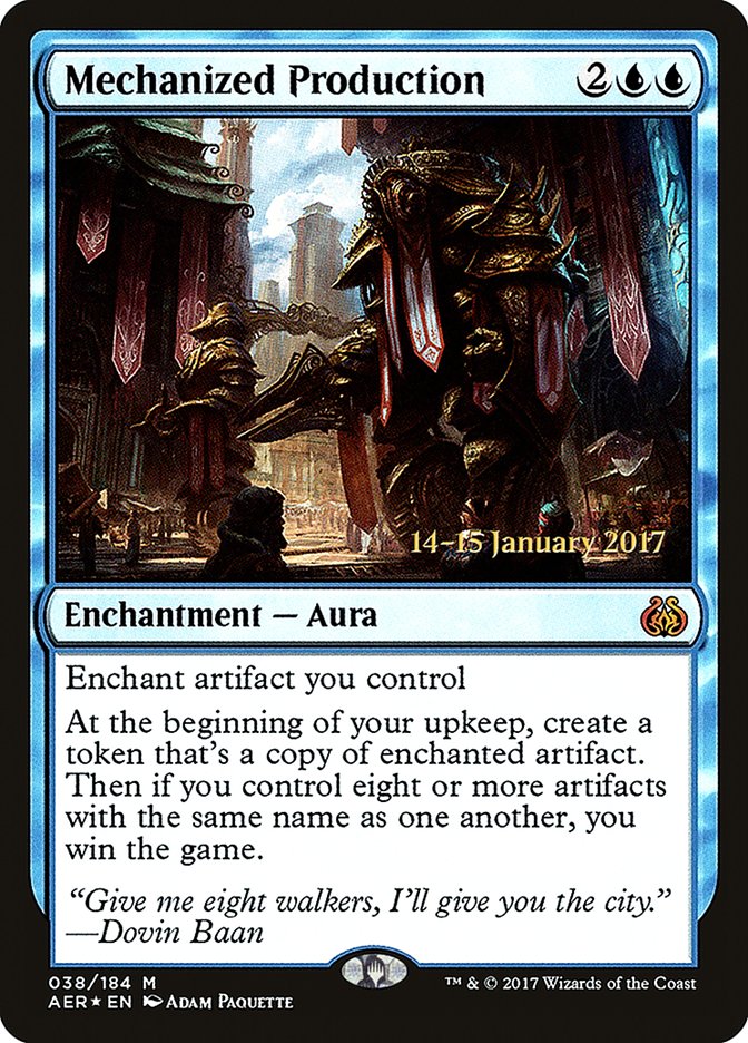 Mechanized Production [Aether Revolt Prerelease Promos] Magic: The Gathering