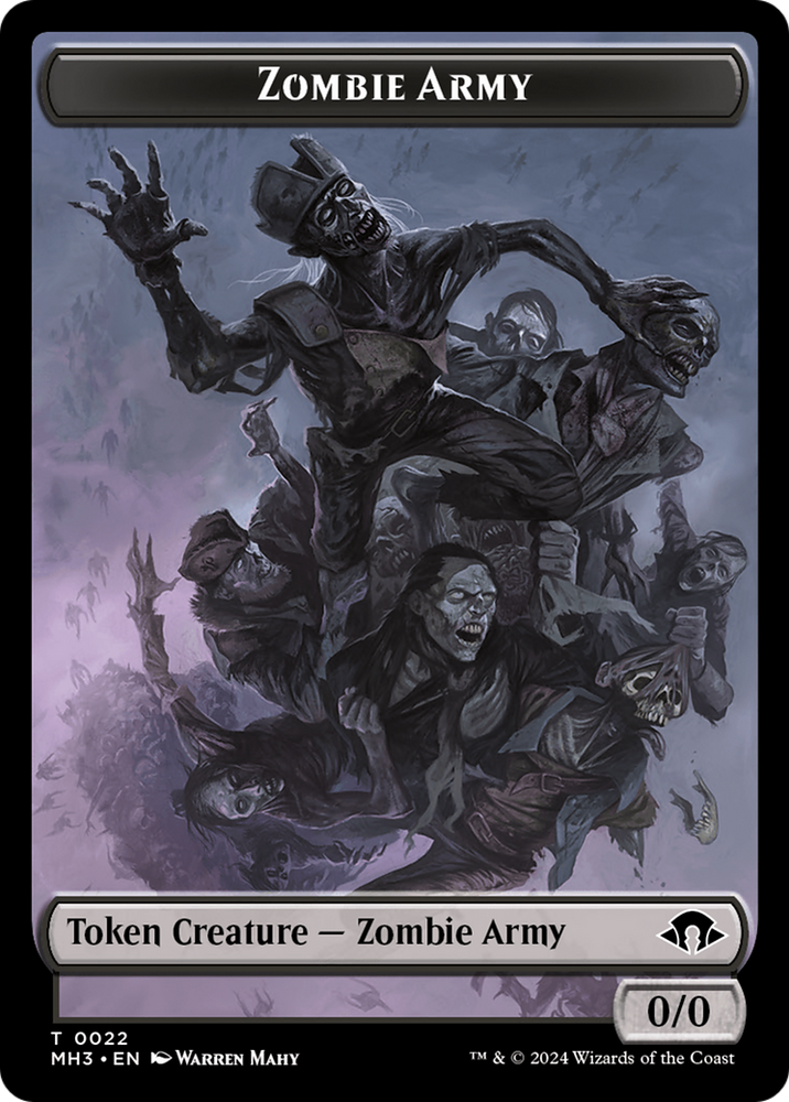 Eldrazi Spawn // Zombie Army Double-Sided Token [Modern Horizons 3 Tokens] Magic: The Gathering