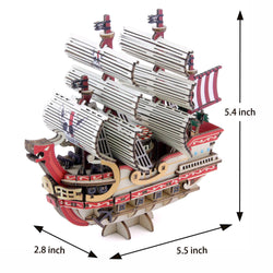Wa-gu-mi One Piece Red Force Ship Model Wooden 3D Puzzles