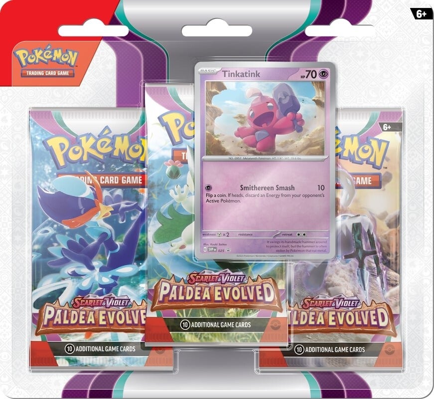 Scarlet & Violet: Paldea Evolved - 3-Pack Blisters (Tinkatink) Pokémon