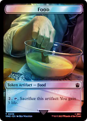Alien Rhino // Food (0058) Double-Sided Token (Surge Foil) [Doctor Who Tokens] Magic: The Gathering