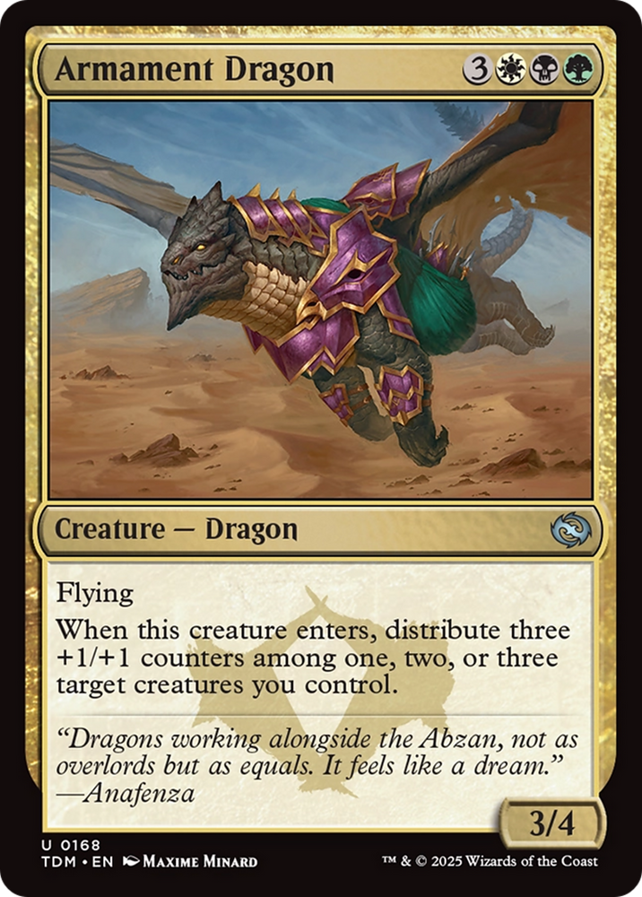 Armament Dragon [Tarkir: Dragonstorm] Magic: The Gathering