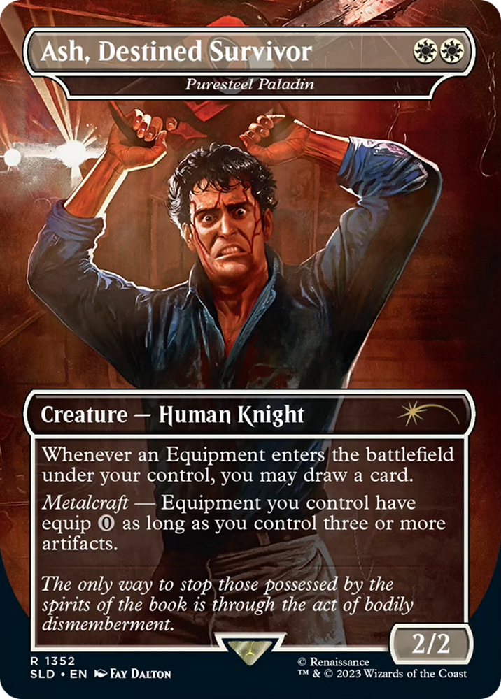 Ash, Destined Survivor - Puresteel Paladin [Secret Lair Drop Series] Magic: The Gathering