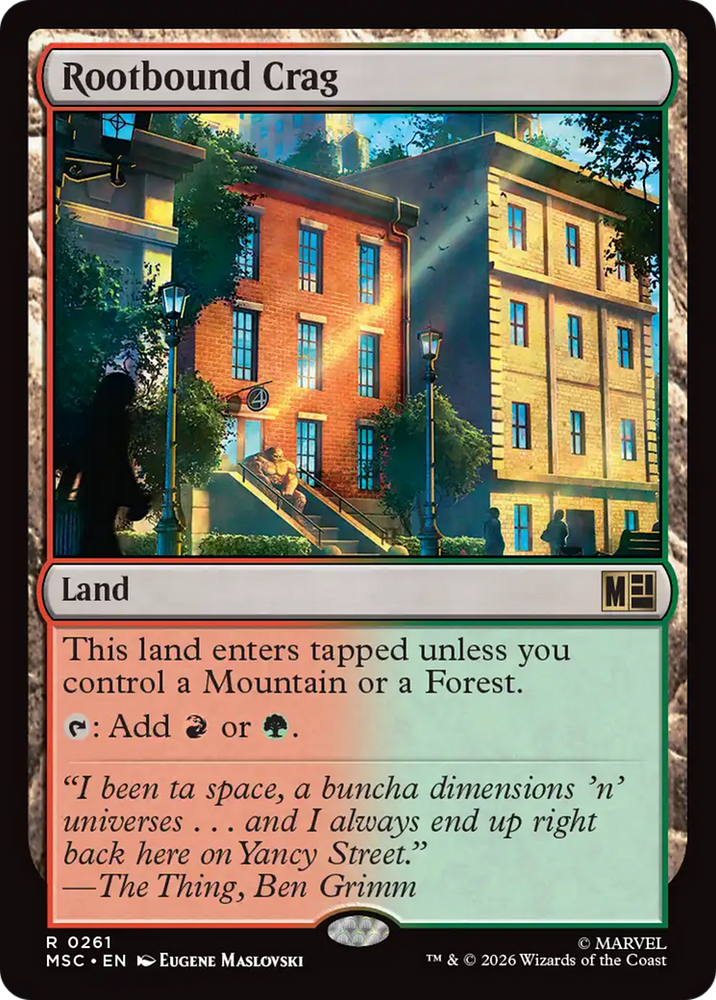 Rootbound Crag (Surge Foil) [Marvel Super Heroes Commander] Magic: The Gathering
