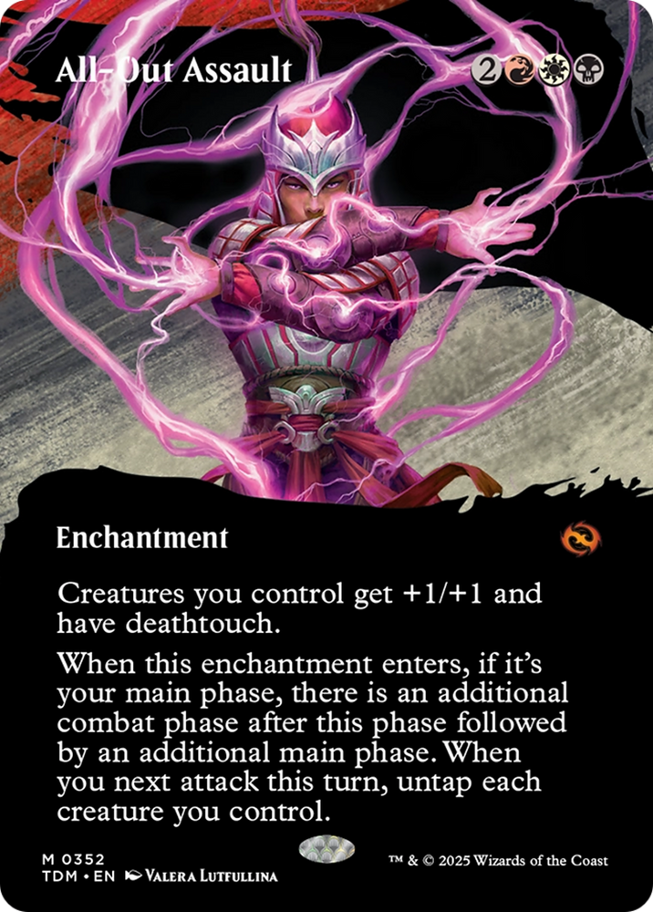 All-Out Assault (Borderless) [Tarkir: Dragonstorm] Magic: The Gathering