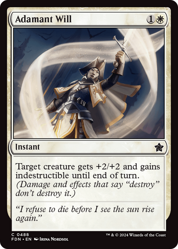 Adamant Will [Foundations] Magic: The Gathering