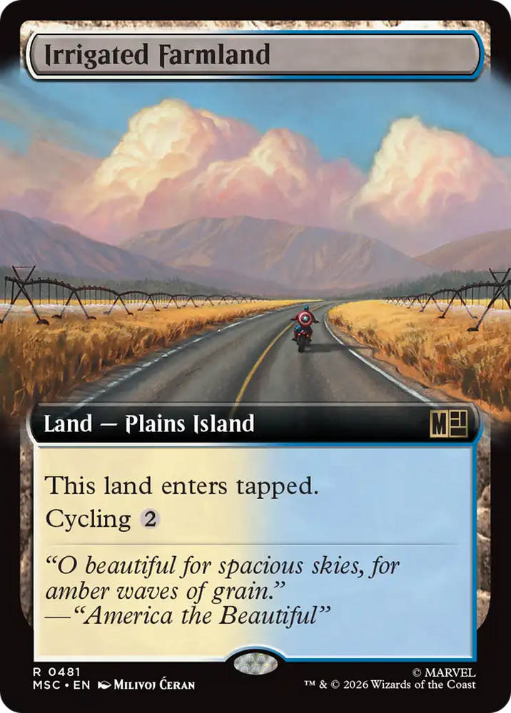Irrigated Farmland (Extended Art) [Marvel Super Heroes Commander] Magic: The Gathering