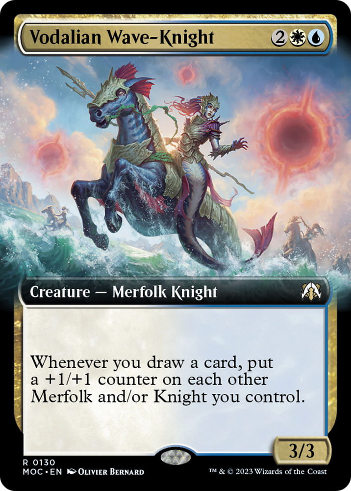 Vodalian Wave-Knight (Extended Art) [March of the Machine Commander] Magic: The Gathering