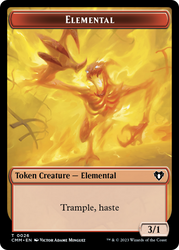 Elemental (0026) // Kor Soldier Double-Sided Token [Commander Masters Tokens] Magic: The Gathering