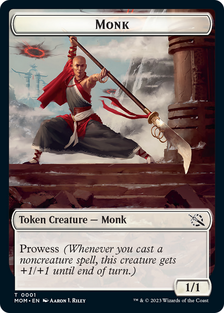 Monk // Kraken Double-Sided Token [March of the Machine Tokens] Magic: The Gathering