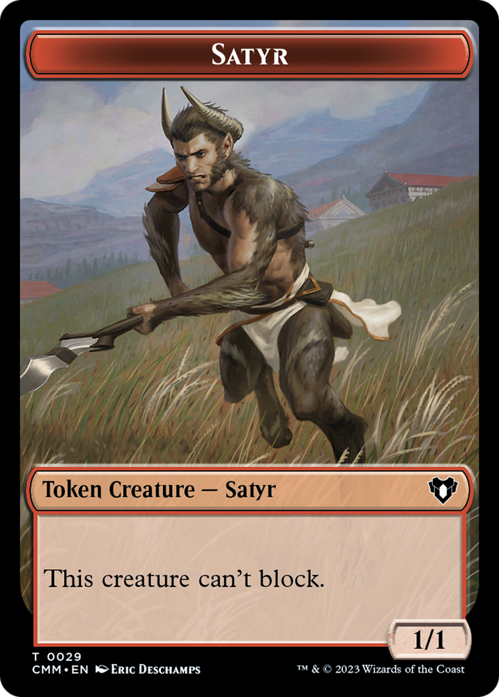 Eldrazi Spawn // Satyr Double-Sided Token [Commander Masters Tokens] Magic: The Gathering