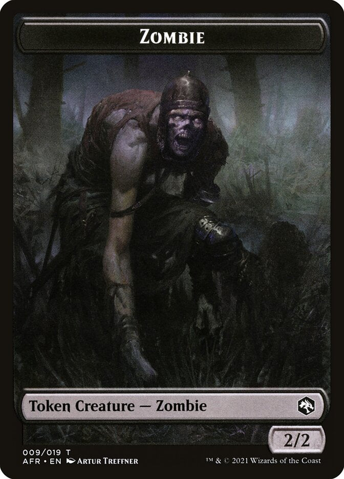 Zombie Token [Dungeons & Dragons: Adventures in the Forgotten Realms Tokens] Magic: The Gathering