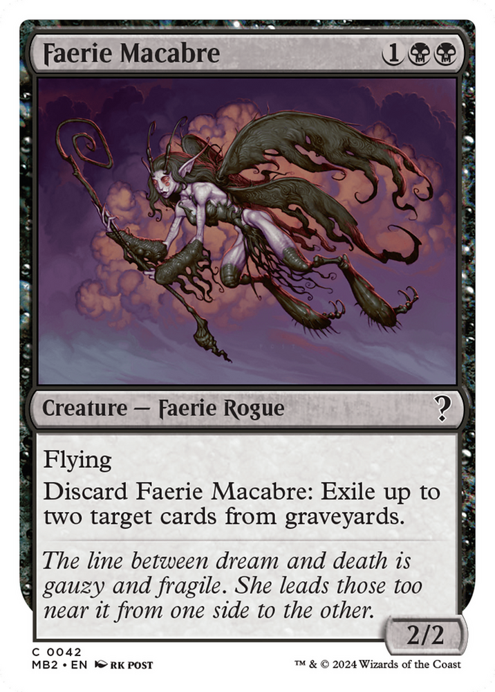 Faerie Macabre (White Border) [Mystery Booster 2] Magic: The Gathering