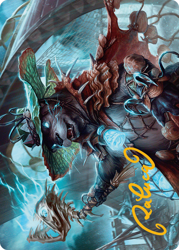 Tempest Angler Art Card (Gold-Stamped Signature) [Bloomburrow Art Series] Magic: The Gathering