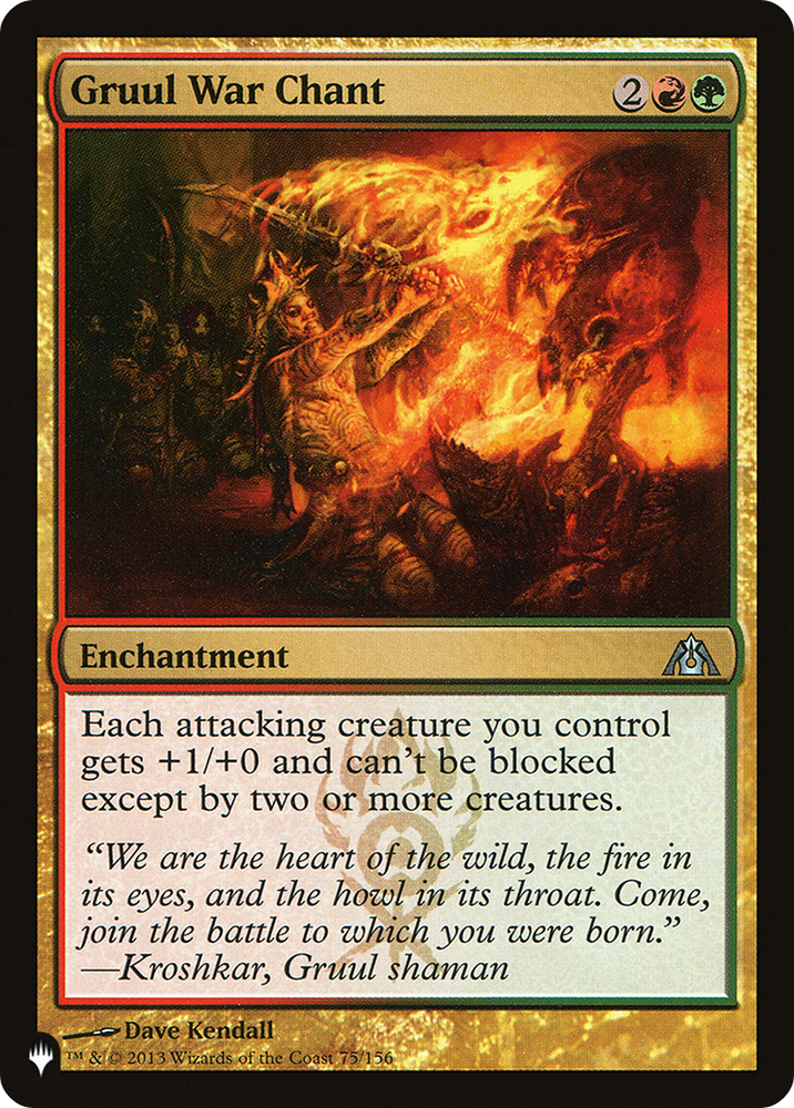 Gruul War Chant [The List] Magic: The Gathering