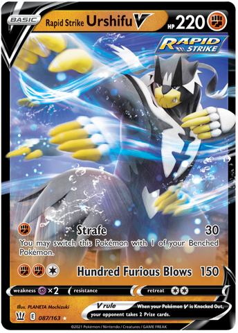 Rapid Strike Urshifu V (087/163) [Sword & Shield: Battle Styles] Pokémon