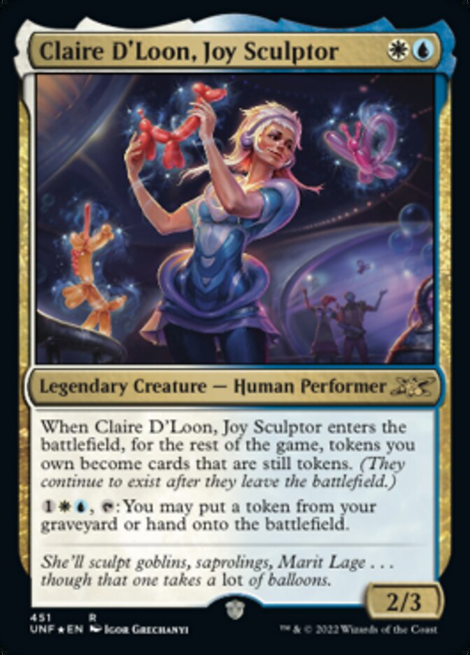Claire D'Loon, Joy Sculptor (Galaxy Foil) [Unfinity] Magic: The Gathering