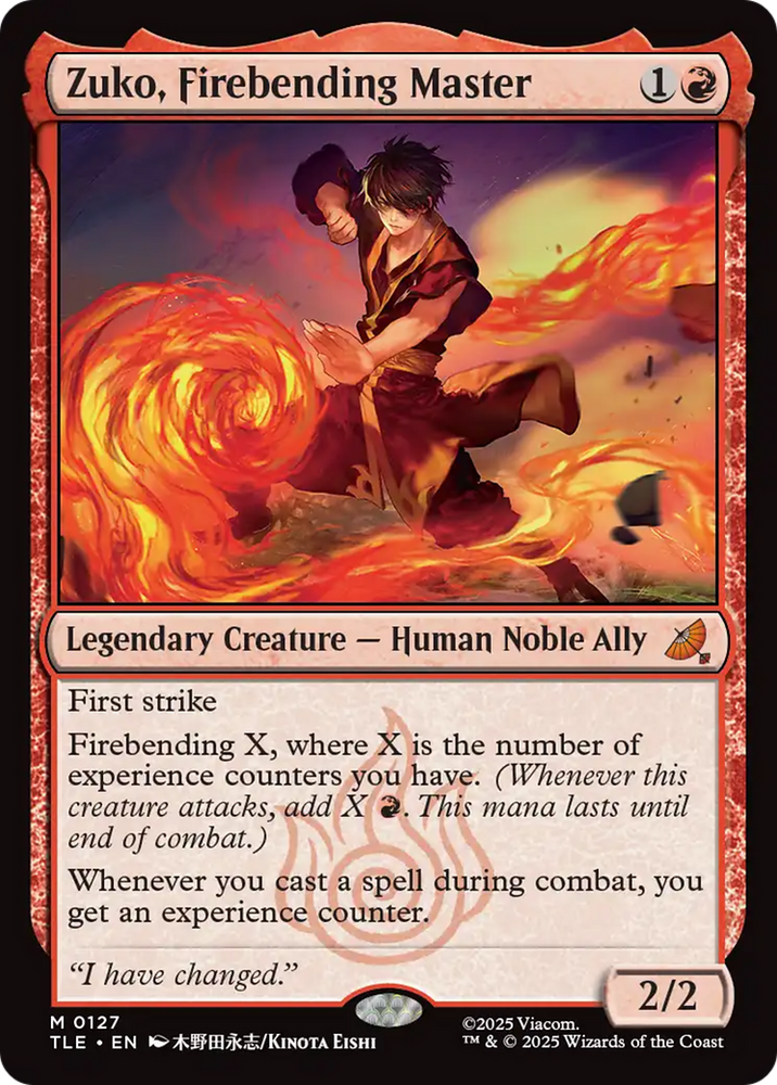 Zuko, Firebending Master [Avatar: The Last Airbender: Eternal-Legal] Magic: The Gathering