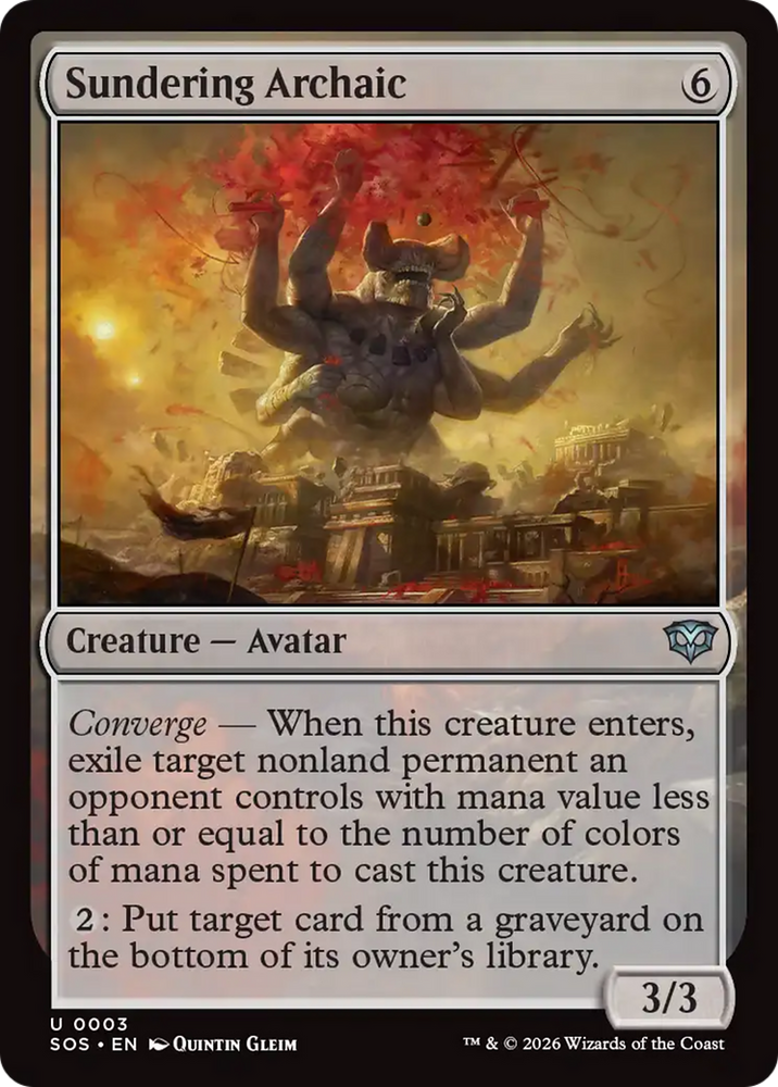 Sundering Archaic [Secrets of Strixhaven] Magic: The Gathering