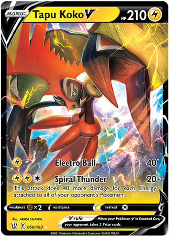 Tapu Koko V (050/163) [Sword & Shield: Battle Styles] Pokémon