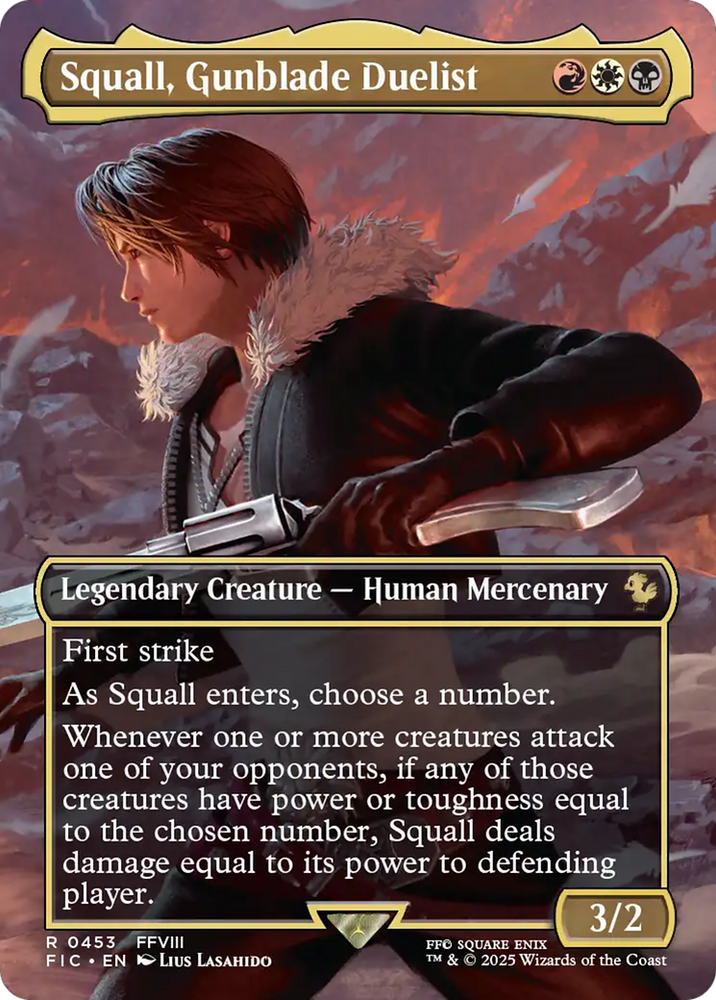 Squall, Gunblade Duelist (Borderless) [FINAL FANTASY Commander] Magic: The Gathering