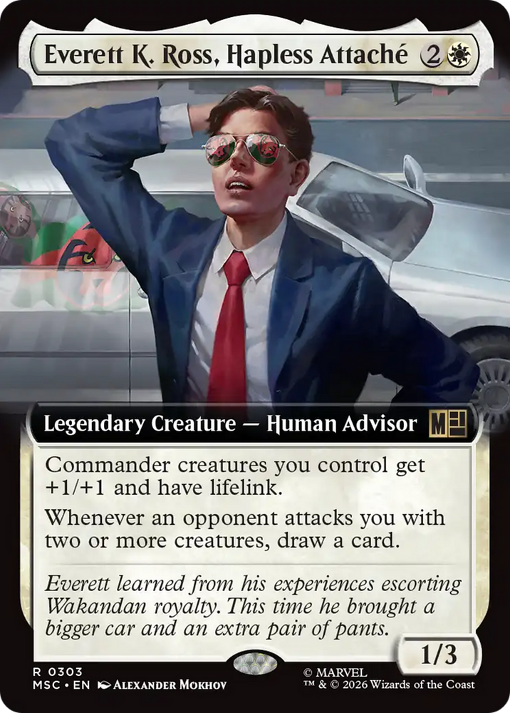 Everett K. Ross, Hapless Attache (Extended Art) [Marvel Super Heroes Commander] Magic: The Gathering