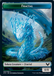 Fractal // Inkling Double-Sided Token [Strixhaven: School of Mages Tokens] Magic: The Gathering