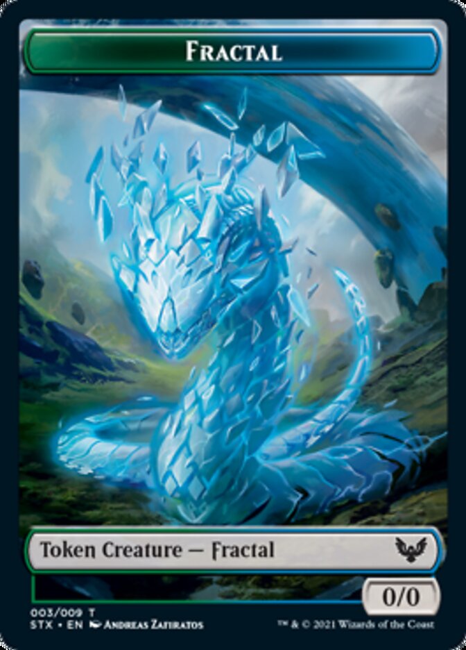 Elemental // Fractal Double-Sided Token [Strixhaven: School of Mages Tokens] Magic: The Gathering