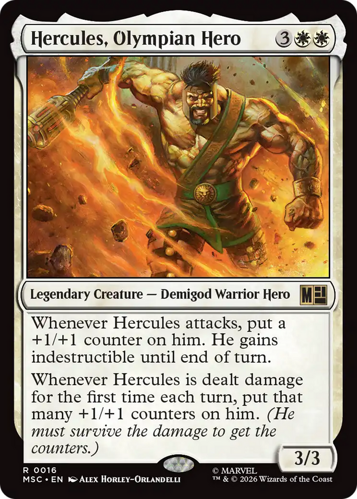 Hercules, Olympian Hero [Marvel Super Heroes Commander] Magic: The Gathering