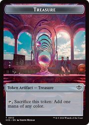 Elemental (0002) // Treasure Double-Sided Token [Secrets of Strixhaven Tokens] Magic: The Gathering