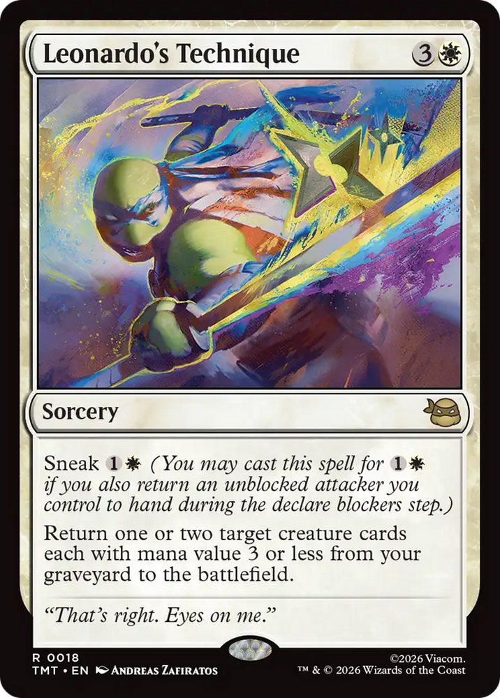 Leonardo's Technique [Teenage Mutant Ninja Turtles] Magic: The Gathering