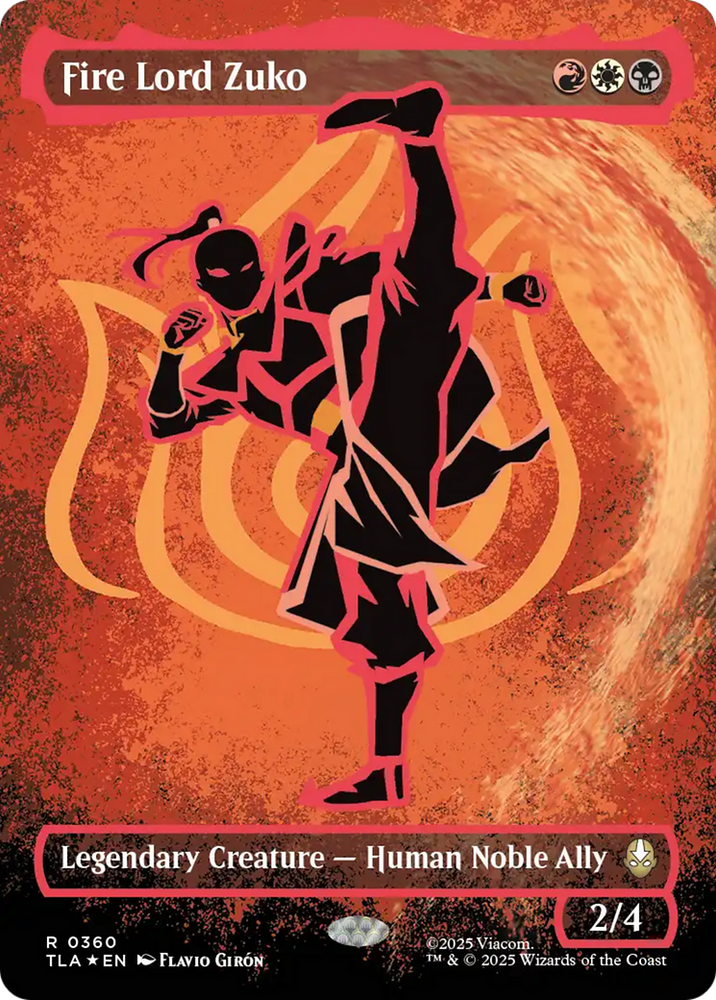 Fire Lord Zuko (Borderless) (Neon Ink Foil) [Avatar: The Last Airbender] Magic: The Gathering