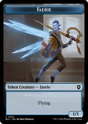 Spirit // Faerie Double-Sided Token [Bloomburrow Commander Tokens] Magic: The Gathering
