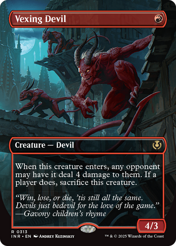 Vexing Devil (Borderless) [Innistrad Remastered] Magic: The Gathering