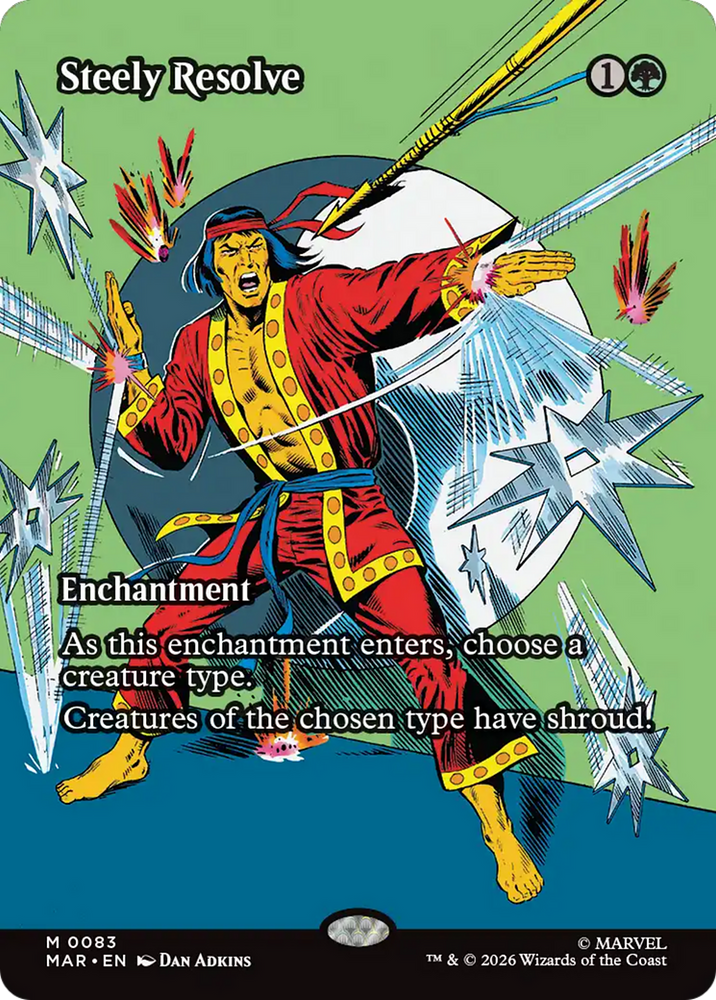 Steely Resolve (Borderless) [Marvel Universe: Eternal-Legal] Magic: The Gathering