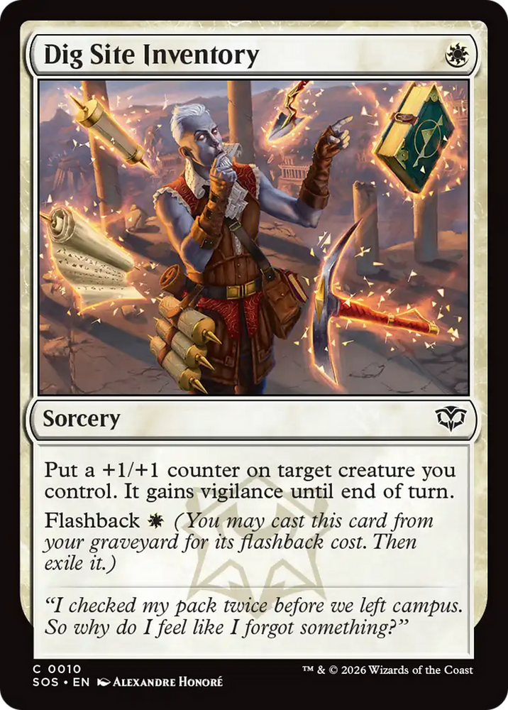 Dig Site Inventory [Secrets of Strixhaven] Magic: The Gathering