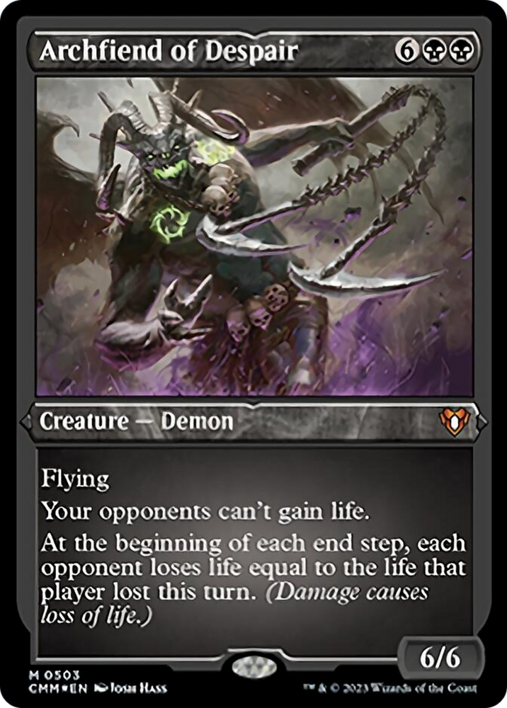 Archfiend of Despair (Foil Etched) [Commander Masters] Magic: The Gathering