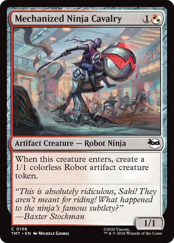 Mechanized Ninja Cavalry [Teenage Mutant Ninja Turtles] Magic: The Gathering