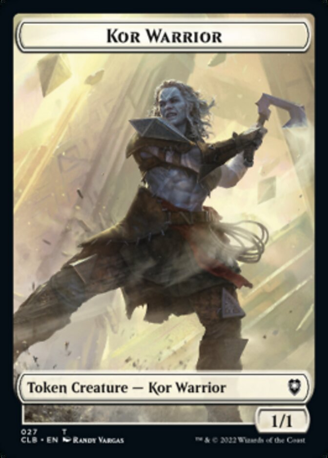 Kor Warrior // Wizard Double-Sided Token [Commander Legends: Battle for Baldur's Gate Tokens] Magic: The Gathering