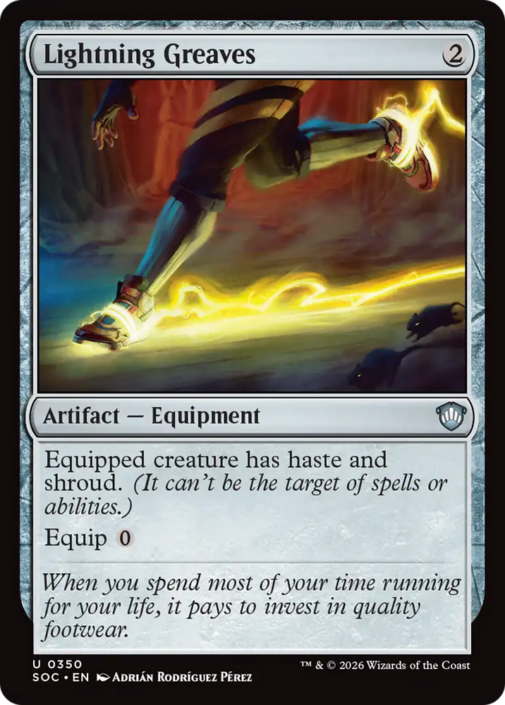 Lightning Greaves [Secrets of Strixhaven Commander] Magic: The Gathering