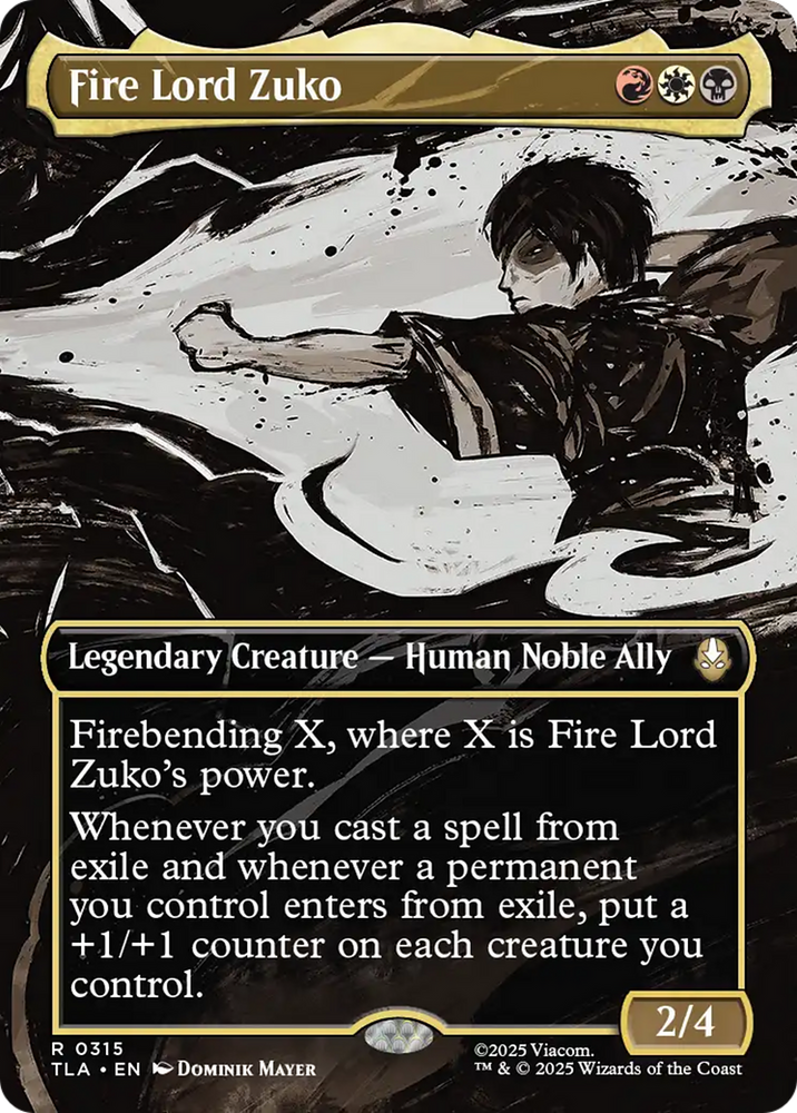 Fire Lord Zuko (Borderless) [Avatar: The Last Airbender] Magic: The Gathering