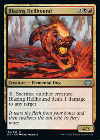 Blazing Hellhound [Double Masters 2022] Magic: The Gathering