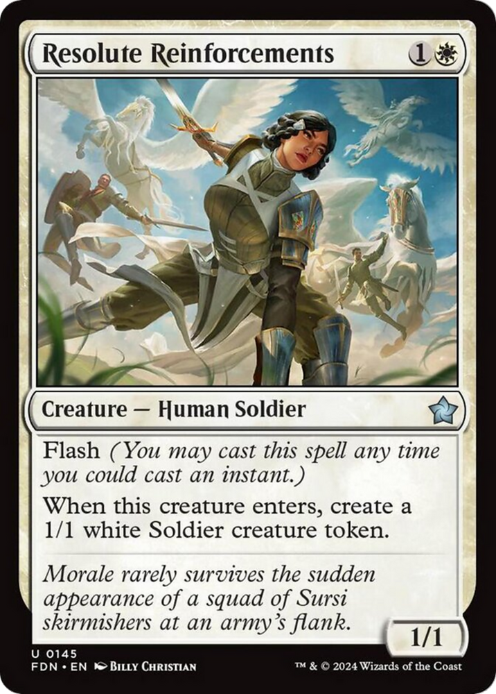 Resolute Reinforcements [Foundations] Magic: The Gathering