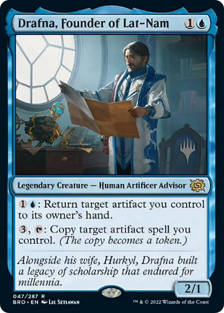 Drafna, Founder of Lat-Nam (Promo Pack) [The Brothers' War Promos] Magic: The Gathering