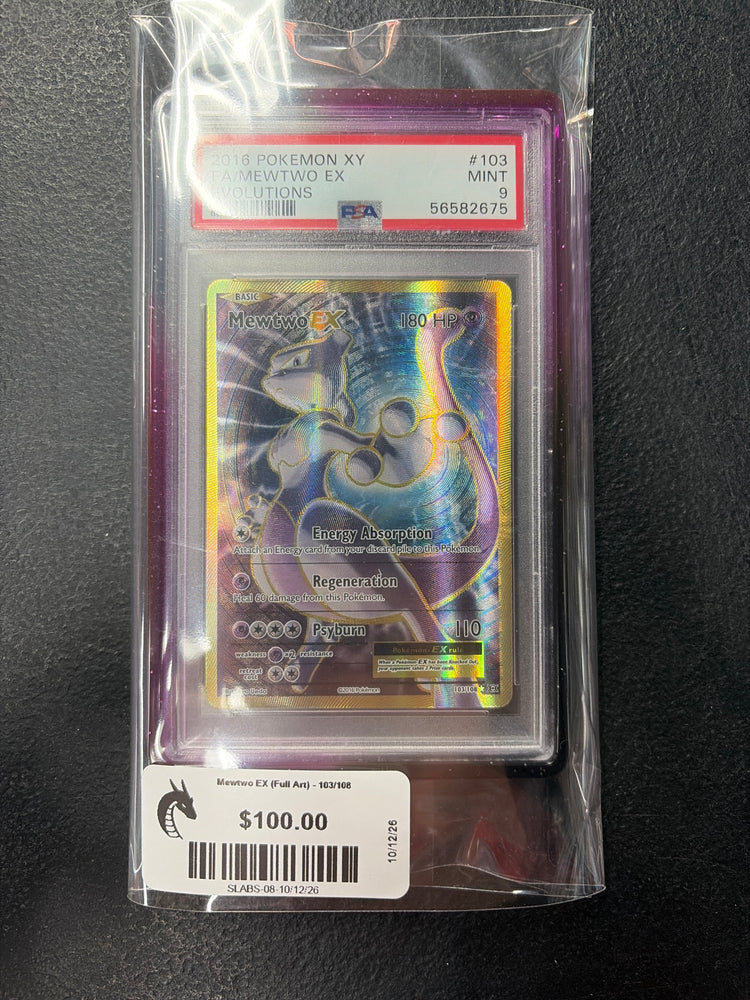 Mewtwo EX (Full Art) - 103/108 - PSA 9.0 MINT -  (Ultra Rare) Pokemon